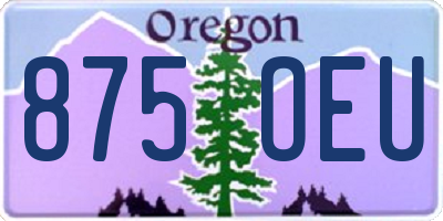 OR license plate 875OEU