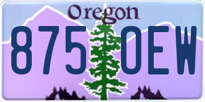OR license plate 875OEW