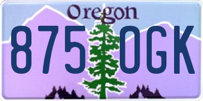 OR license plate 875OGK