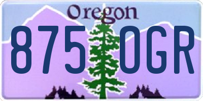 OR license plate 875OGR
