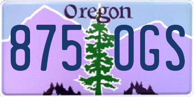 OR license plate 875OGS
