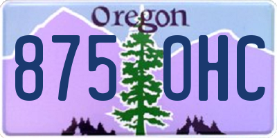 OR license plate 875OHC