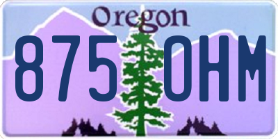 OR license plate 875OHM