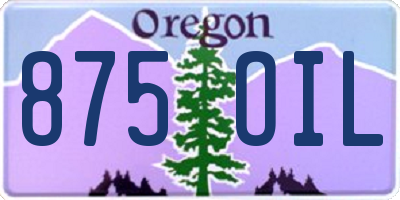 OR license plate 875OIL