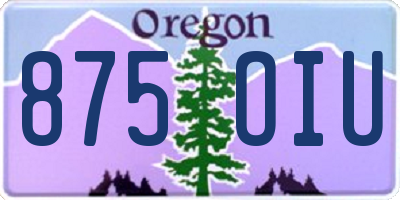 OR license plate 875OIU