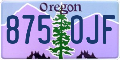 OR license plate 875OJF