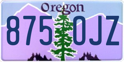 OR license plate 875OJZ
