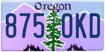 OR license plate 875OKD