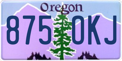 OR license plate 875OKJ