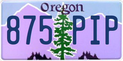 OR license plate 875PIP