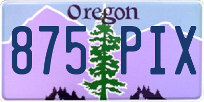 OR license plate 875PIX