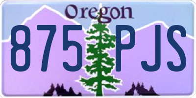 OR license plate 875PJS