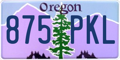 OR license plate 875PKL