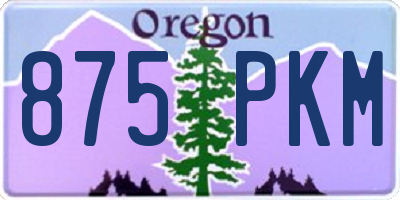OR license plate 875PKM