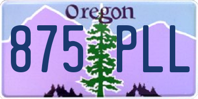 OR license plate 875PLL