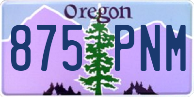 OR license plate 875PNM