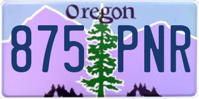 OR license plate 875PNR