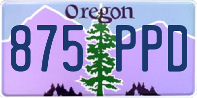 OR license plate 875PPD