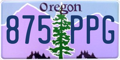 OR license plate 875PPG