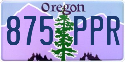 OR license plate 875PPR