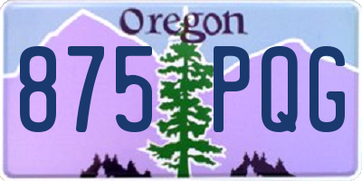 OR license plate 875PQG