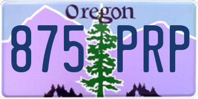 OR license plate 875PRP