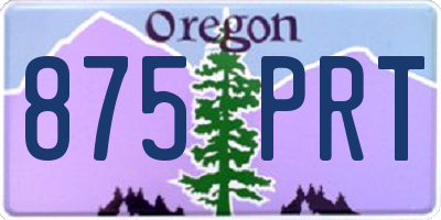 OR license plate 875PRT