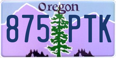 OR license plate 875PTK