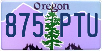 OR license plate 875PTU