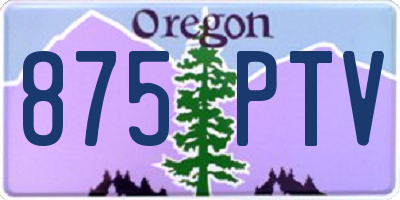 OR license plate 875PTV