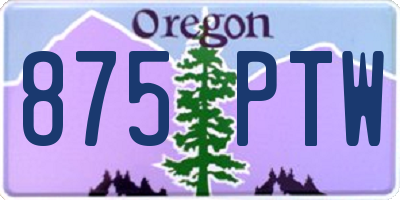 OR license plate 875PTW