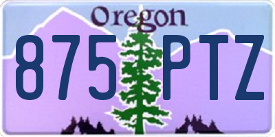 OR license plate 875PTZ