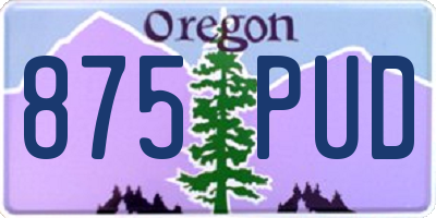 OR license plate 875PUD