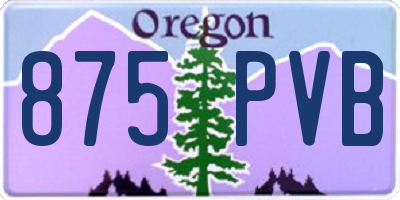 OR license plate 875PVB