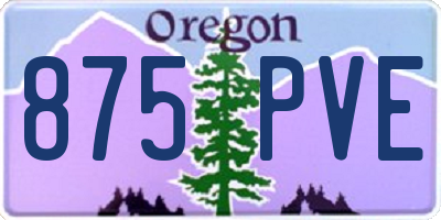 OR license plate 875PVE
