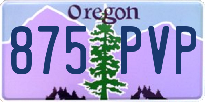 OR license plate 875PVP