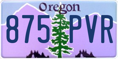 OR license plate 875PVR