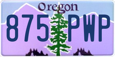 OR license plate 875PWP