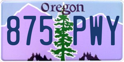OR license plate 875PWY