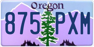 OR license plate 875PXM