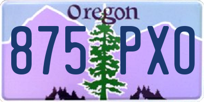 OR license plate 875PXO