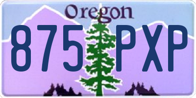 OR license plate 875PXP