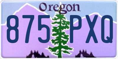 OR license plate 875PXQ