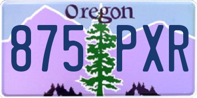 OR license plate 875PXR