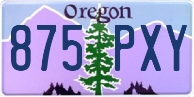 OR license plate 875PXY