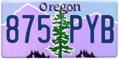 OR license plate 875PYB