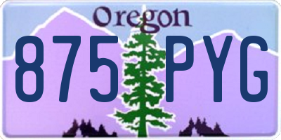 OR license plate 875PYG