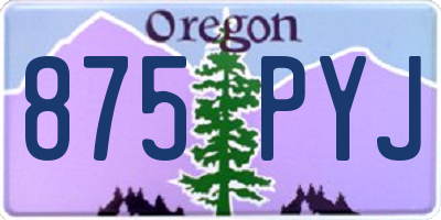 OR license plate 875PYJ