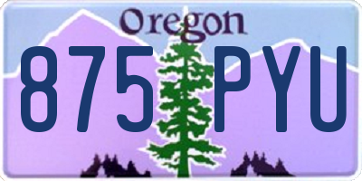 OR license plate 875PYU
