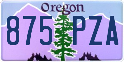 OR license plate 875PZA